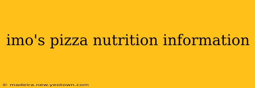 imo's pizza nutrition information