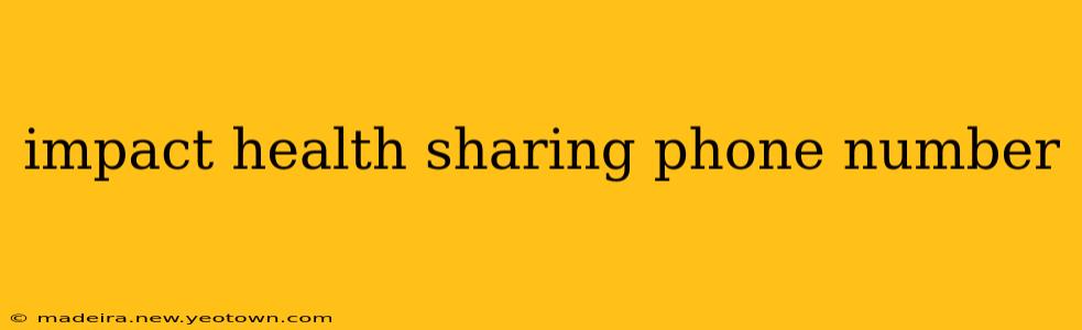 impact health sharing phone number