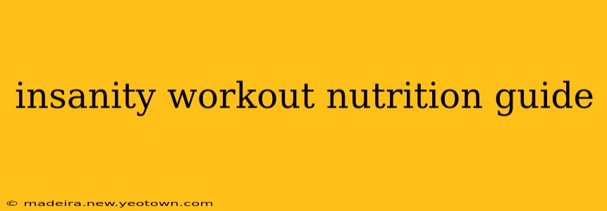 insanity workout nutrition guide