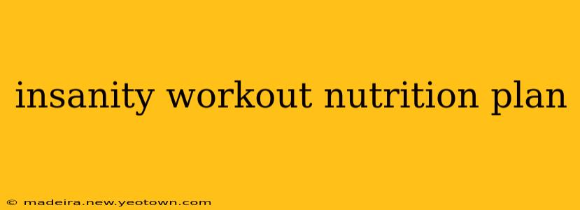insanity workout nutrition plan