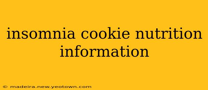 insomnia cookie nutrition information