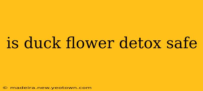 is duck flower detox safe
