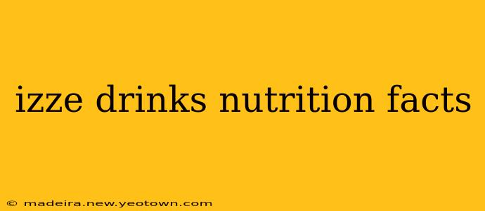 izze drinks nutrition facts