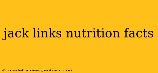 jack links nutrition facts