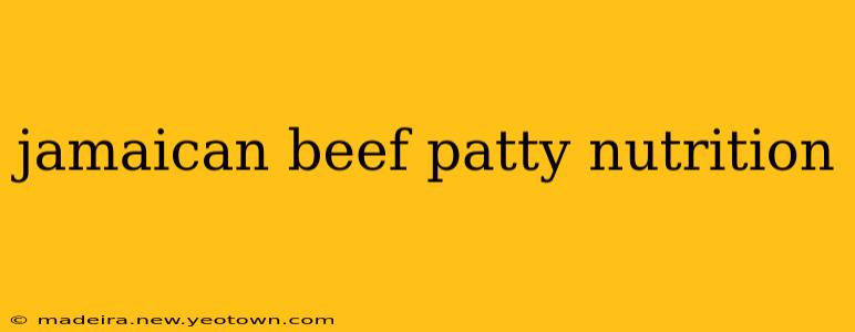 jamaican beef patty nutrition