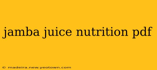 jamba juice nutrition pdf