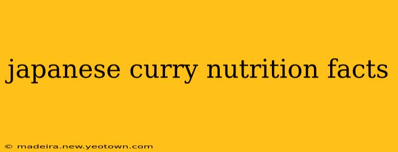 japanese curry nutrition facts