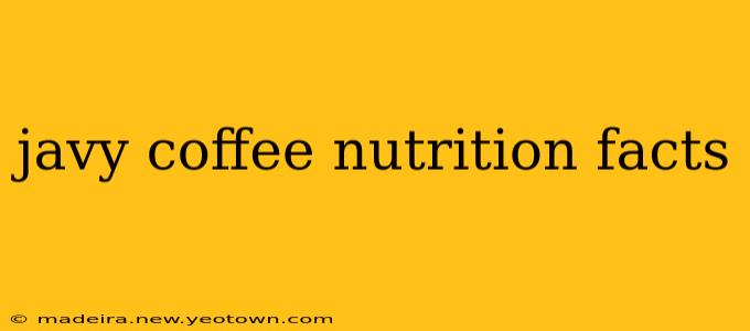 javy coffee nutrition facts