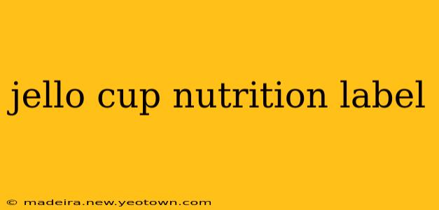 jello cup nutrition label