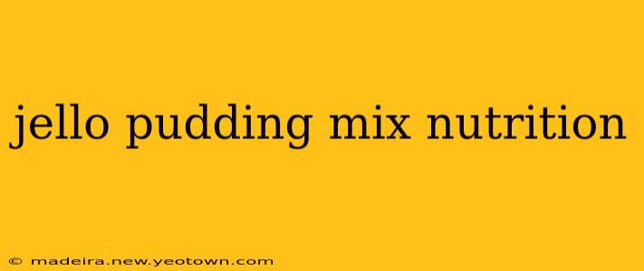 jello pudding mix nutrition