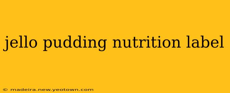 jello pudding nutrition label