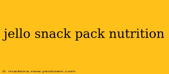 jello snack pack nutrition