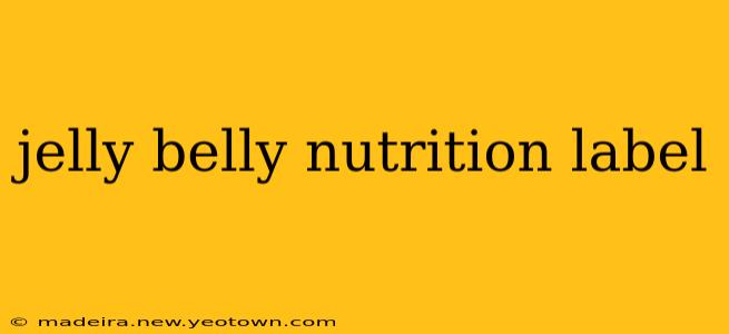 jelly belly nutrition label