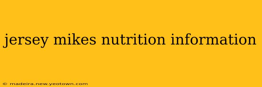 jersey mikes nutrition information