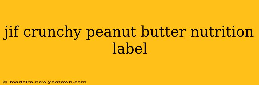 jif crunchy peanut butter nutrition label