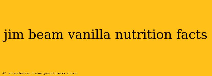 jim beam vanilla nutrition facts