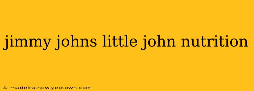 jimmy johns little john nutrition