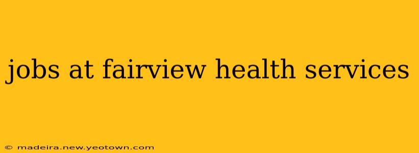 jobs at fairview health services