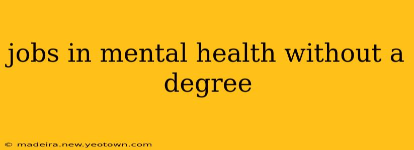 jobs in mental health without a degree