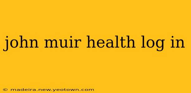 john muir health log in