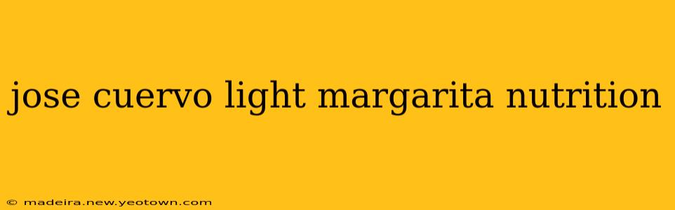 jose cuervo light margarita nutrition