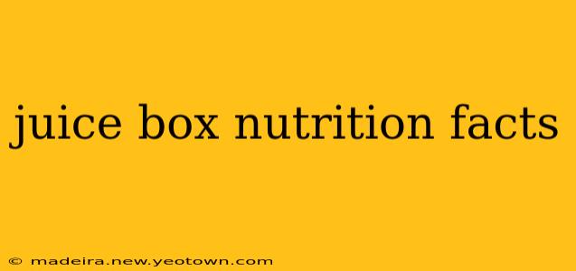 juice box nutrition facts
