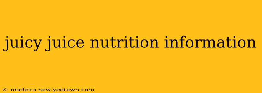 juicy juice nutrition information