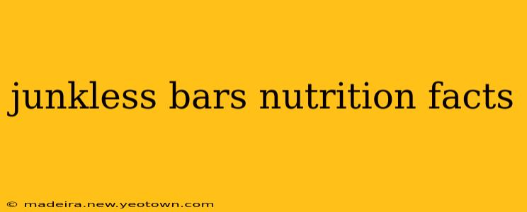 junkless bars nutrition facts