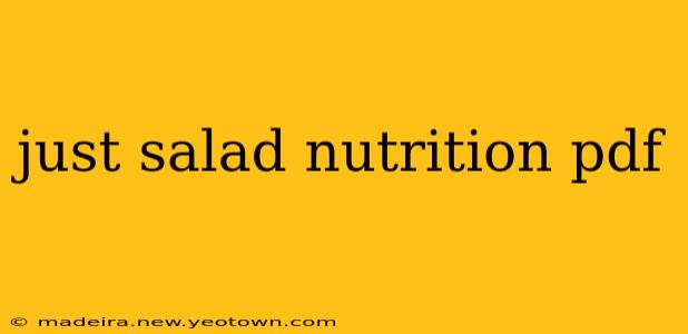 just salad nutrition pdf
