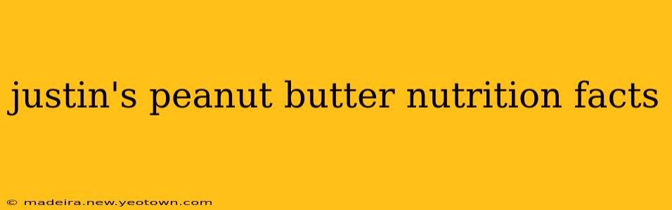 justin's peanut butter nutrition facts