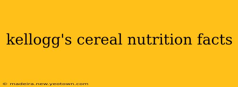 kellogg's cereal nutrition facts