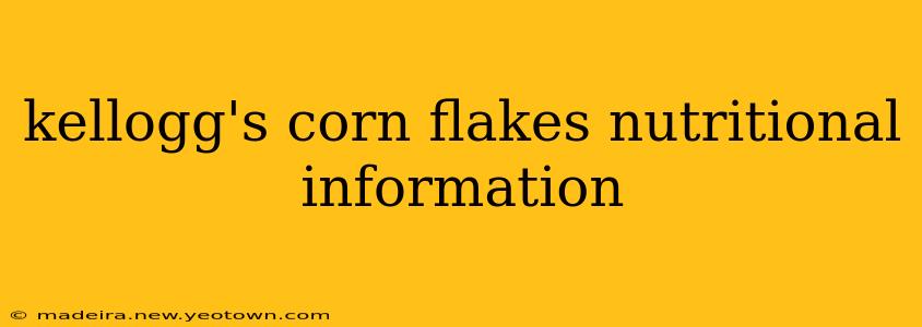 kellogg's corn flakes nutritional information