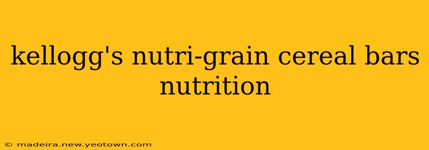 kellogg's nutri-grain cereal bars nutrition