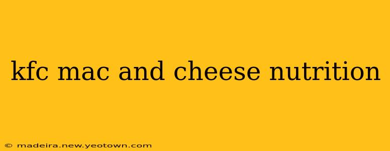 kfc mac and cheese nutrition