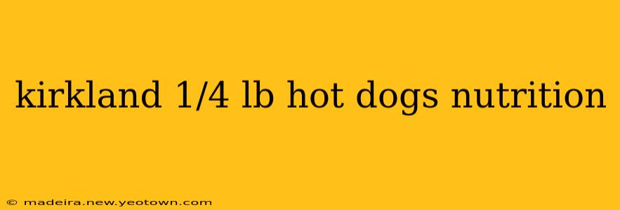 kirkland 1/4 lb hot dogs nutrition