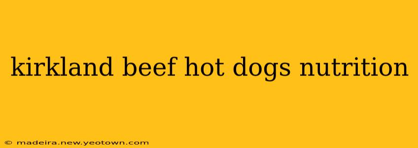 kirkland beef hot dogs nutrition