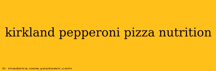 kirkland pepperoni pizza nutrition