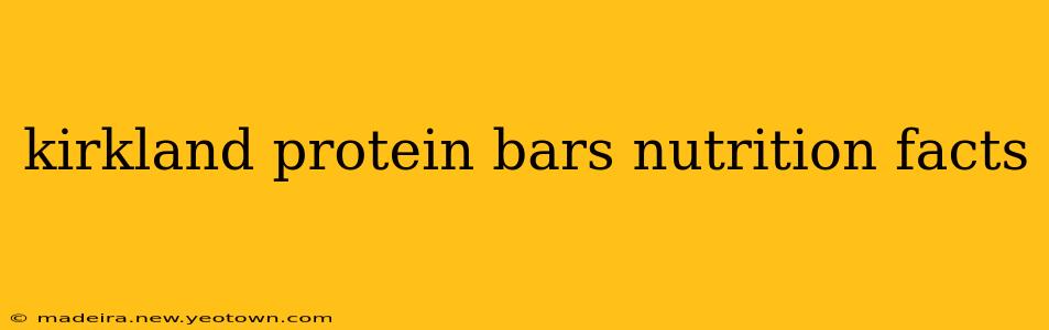 kirkland protein bars nutrition facts