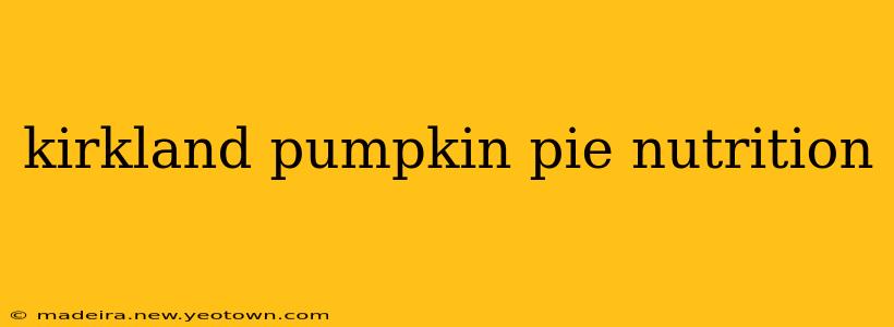 kirkland pumpkin pie nutrition