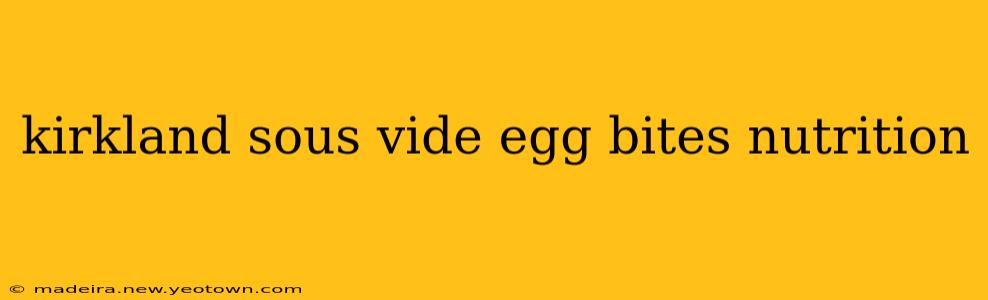 kirkland sous vide egg bites nutrition