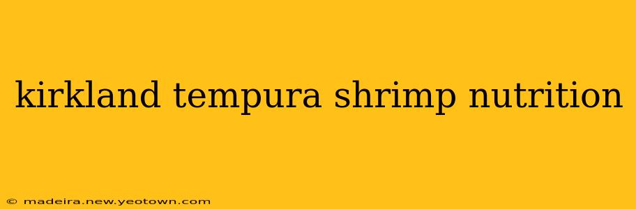 kirkland tempura shrimp nutrition