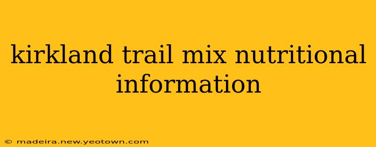 kirkland trail mix nutritional information