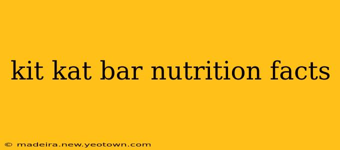 kit kat bar nutrition facts