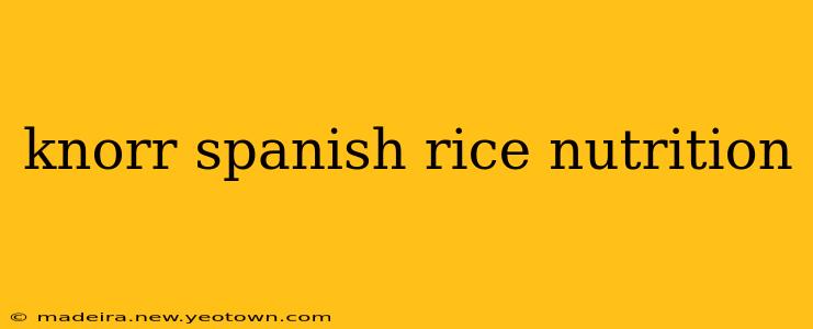 knorr spanish rice nutrition