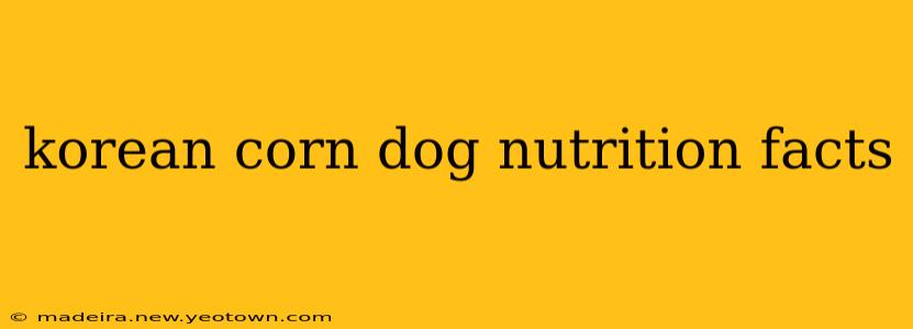 korean corn dog nutrition facts