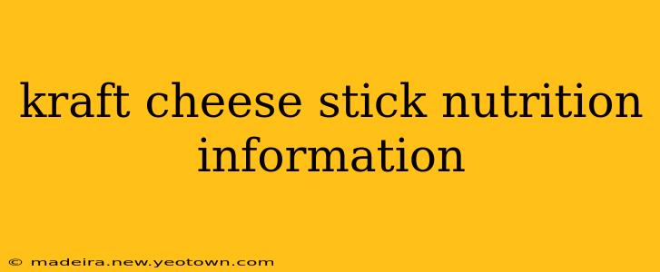 kraft cheese stick nutrition information