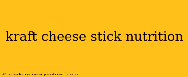 kraft cheese stick nutrition
