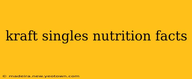 kraft singles nutrition facts