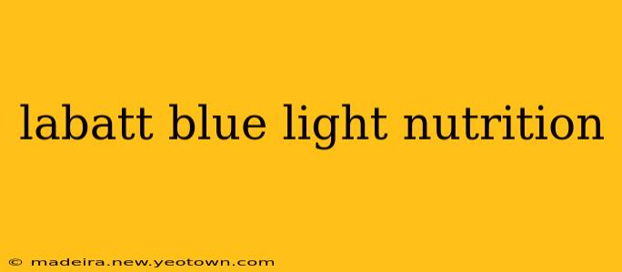 labatt blue light nutrition