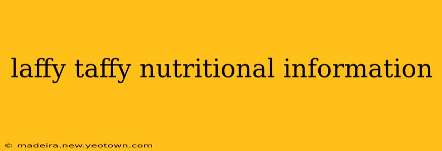 laffy taffy nutritional information